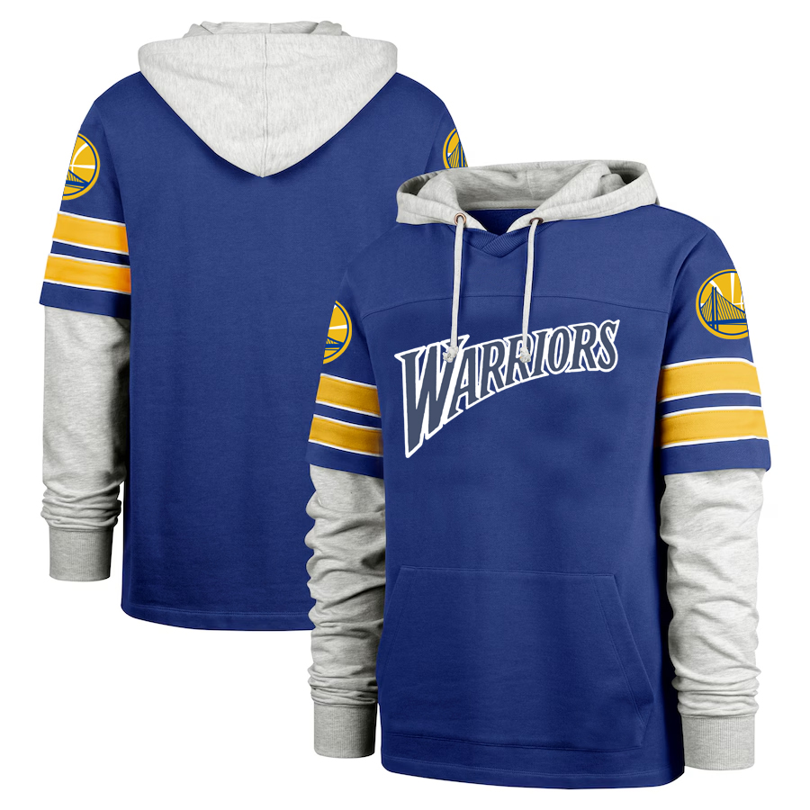 Men Golden State Warriors blue 2024 NBA hoodie